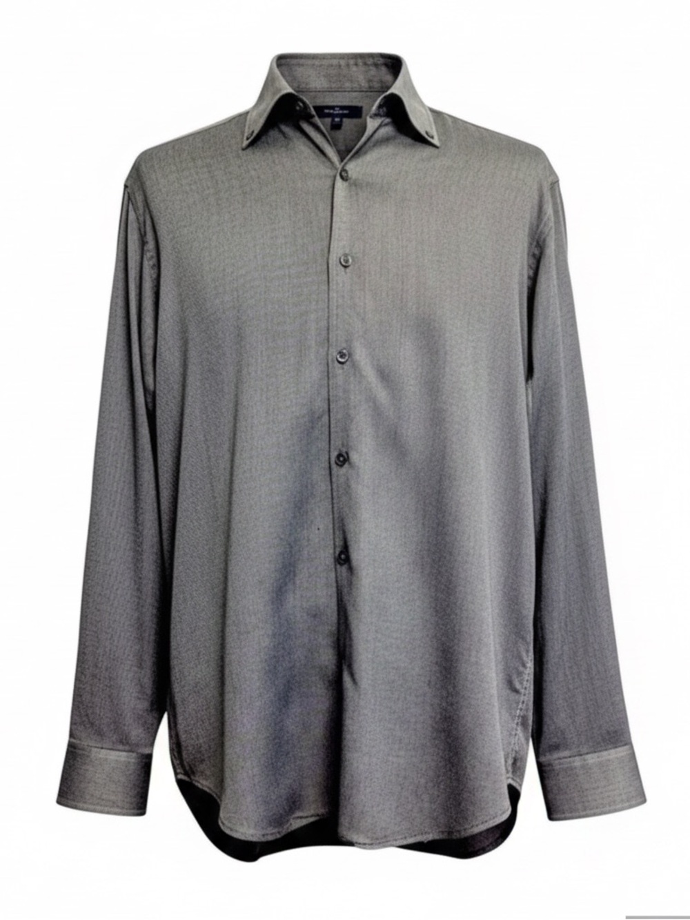 Equilibrio Italia Men’s Button-Down Shirt | Gray Italian Cotton | Made in Italy